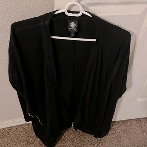 Bobeau Black Long Sleeve Open Sweater Cardigan, Sz L